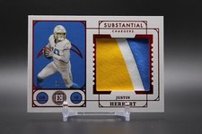2021 JUSTIN HERBERT #SS-JH Panini Encased SUBSTANTIAL PATCH 3/9 (CHARGERS)