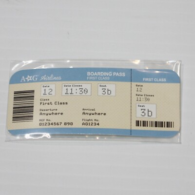 American Girl 2017 Travel In Style Accessories Pretend Plane Ticket for 18'' Doll