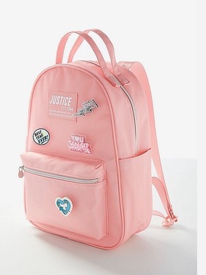 justice pink backpack
