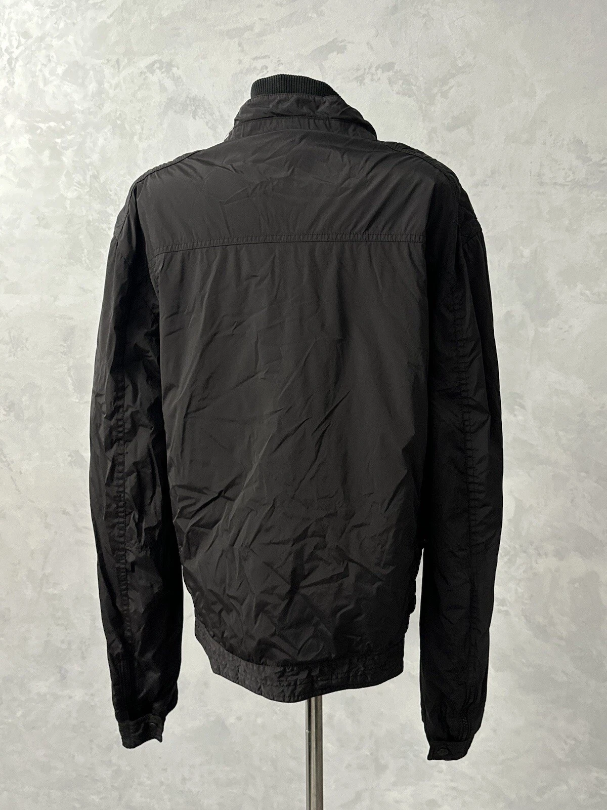 Giacca a vento Gucci collo web nylon uomo taglia 52 nero ⚫️