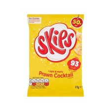 SKIPS Prawn Cocktail Flavour Snacks Crisps 30 x 17g Bags PMP 50p