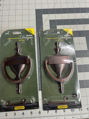NOS 2-pack lot Stanley N336-149 Solid Brass Antique Bronze Finish Door Knocker