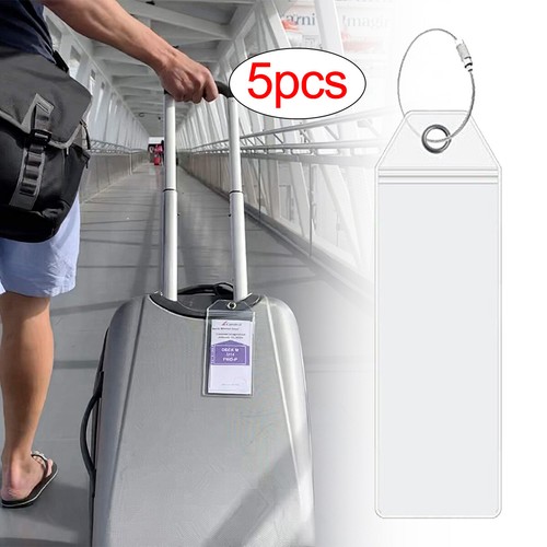 5X Cruise Suitcase Luggage Tag Holders Hangtags Portable Closure Metal