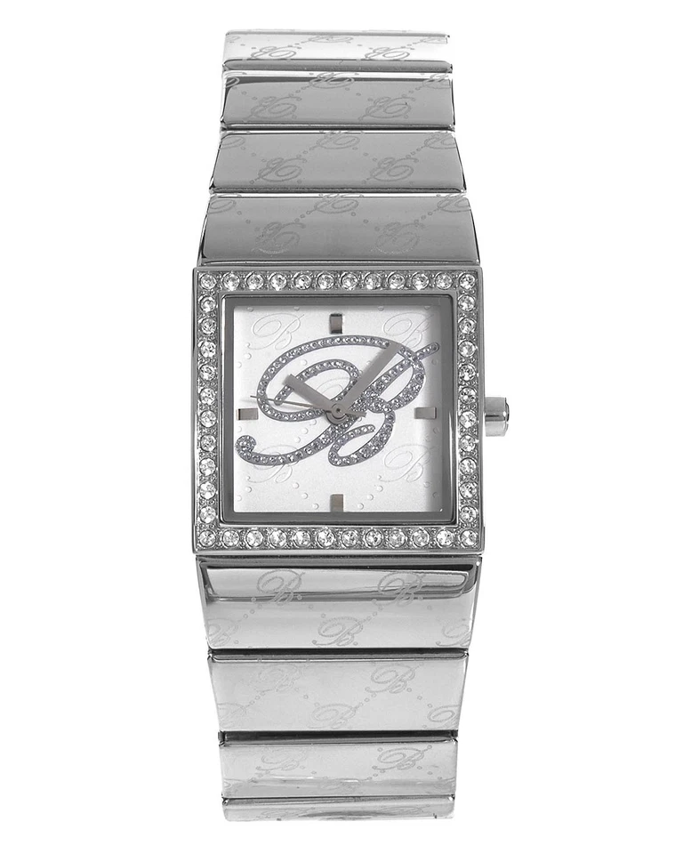 Blumarine Signature Monogram Crystal Stainless Steel Bracelet Watch NIB - Image 2 of 3
