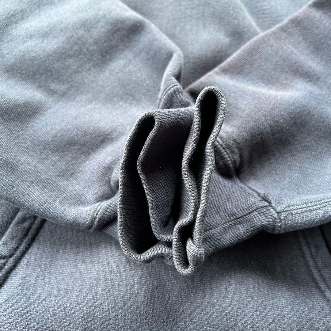 CHAMPION Reverse Weave Hoodie Mens Navy Blue Blank Pullover Sweatshirt Size M image 8