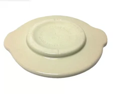 Ohio Stoneware Wide Mouth Crock Cover 1 gal Lid 8.75 Inch Dia. Off White/Bristol