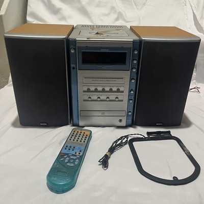 Denon D-G1 Stereo CD Cassette AM/FM Receiver w/ Speakers & Remote UNTESTED