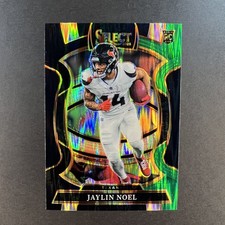 Jaylin Noel (RC) 2025 Panini Select Black and Green Prizm Shock Houston Texans