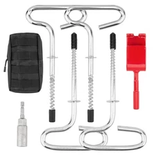 Ice Anchor Tool Kit with Drill Adapter,Ice Fishing Tent Stakes for Setting Up...