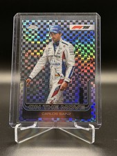 2025 Topps Chrome F1 On The Move Carlos Sainz Jr. #189 Checker Flag Refractor