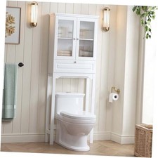 Over The Toilet Storage Cabinet with Muro Glass Doors, Over Toilet Bathroom