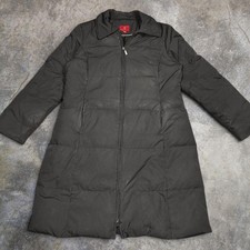Cole Haan Longline Puffer Parka Women's Sz L Down Fill Black