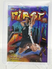 Topps 2025-26 Finest First Carter Bryant #F-14 Spurs Purple Refractor RC /125