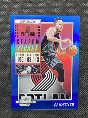 2018-19 Panini Contenders Optic CJ McCollum Portland Trail Blazers Blue #31 #/99