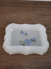 Antique Tiffin Milk Glass Painted Soap Dish  Souvenir of Toronto, SOUTH DAKOTA 