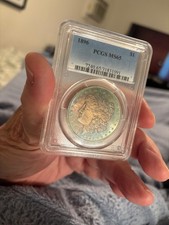 $1 1896 P Morgan Dollar PCGS 65 Beautiful Blue Green Toning