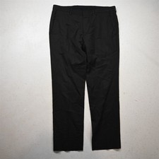 Hugo Boss 34x30 Black 100 Wool Huge3/Genius2 Straight Dress Mens Pants