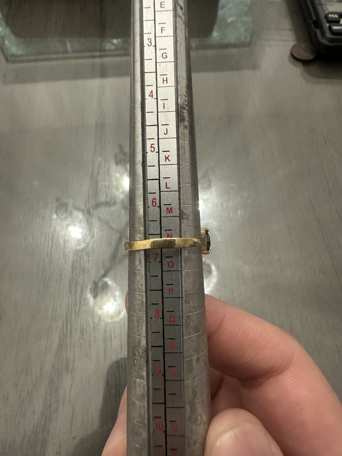 Solid 14k Yellow Gold Ruby Sapphire Emerald Marqu… - image 4