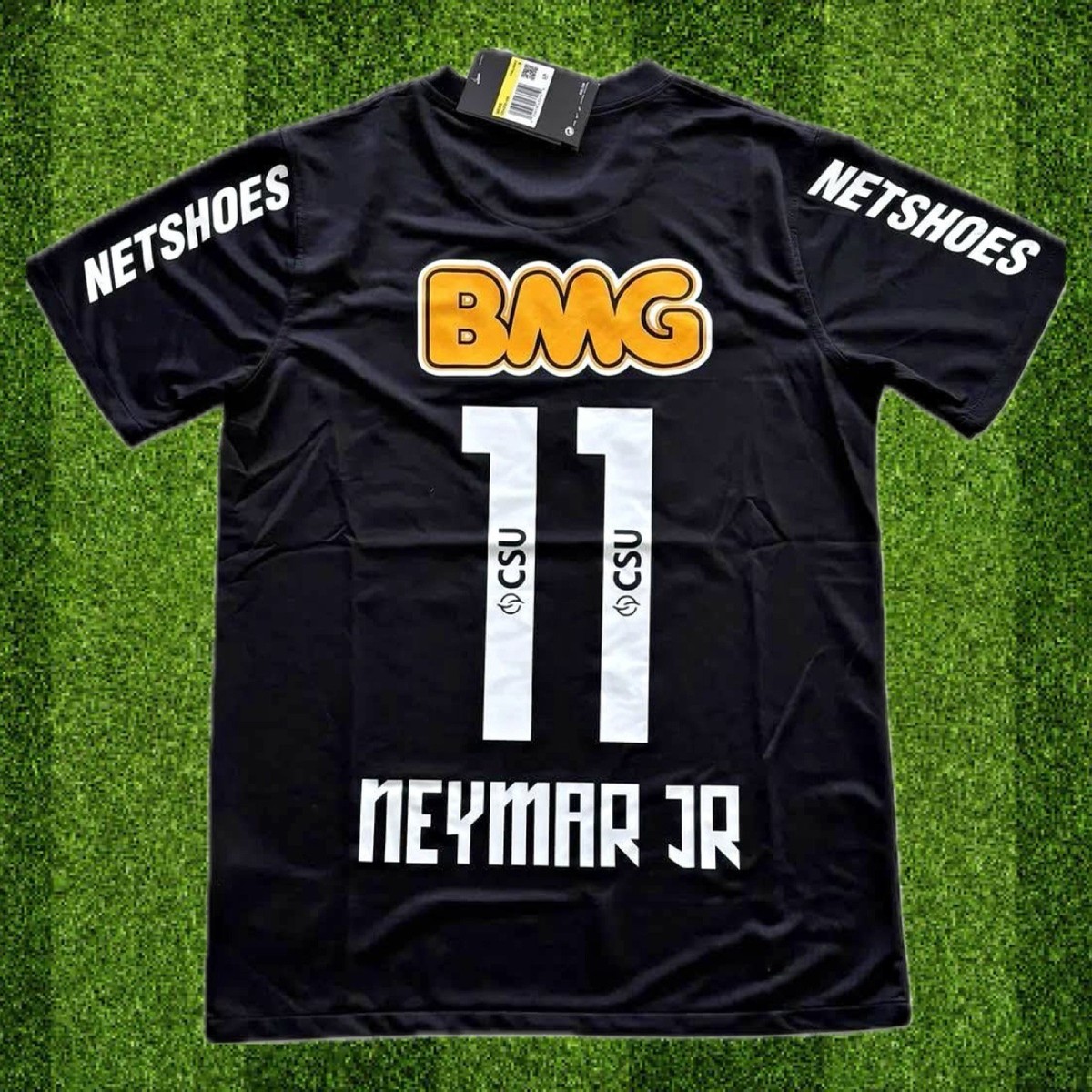 Neymar Santos #11 Black Retro Soccer Jersey | eBay