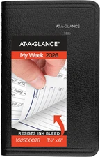 AT-A-GLANCE 2026 Pocket Size Planner - Weekly, Hourly, Dayminder, 3 1/2” x 6"
