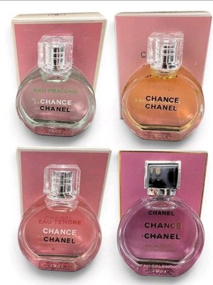 4-Pc Chance Chanel Mini Perfume Set 7.5ml EDT, Fraiche Tendre, Splendide