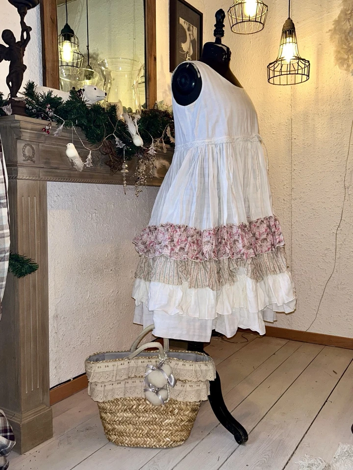 Nadir Positano Women’s White Layered Dress Cotton Size S Made Rare - Bild 3 von 4