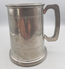 Vintage Olde Country Rose Time For Another Pewter Glass Bottomed 1Pt Tankard (T)