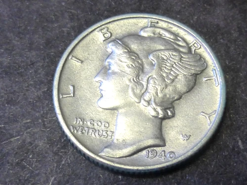 1940 MERCURY DIME AU/UNC