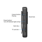 Body Cam 1080P HD Video Portable Personal Security Sport DV Camera With 180°