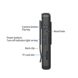 Camion 1080P HD Vidéo Portable Sécurité Personnelle Sport DV Caméra avec 180°