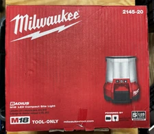 Milwaukee M18 Radius 18V Li-Ion LED Compact Site Light, Model: 2145-20