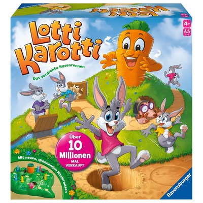 Ravensburger Kinderspiele 22343 - Lotti Karotti - Wettlaufspiel für 2 bis 4 Spie