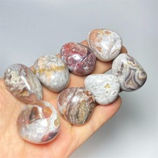 140g  Rare Crazy Lace Agate Geode reiki stone Healing M377