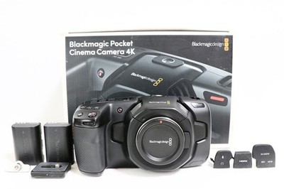 Blackmagic Pocket Cinema Camera 4K BMPCC4K Two Batteries Terminal Covers w/ Box