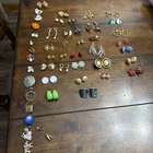 Lot 32 Pair Vintage Variety Clip-on & Screw Back Earrings Costume Jewelry