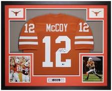 Colt McCoy Autographed & Framed Orange Texas Jersey Beckett Certified