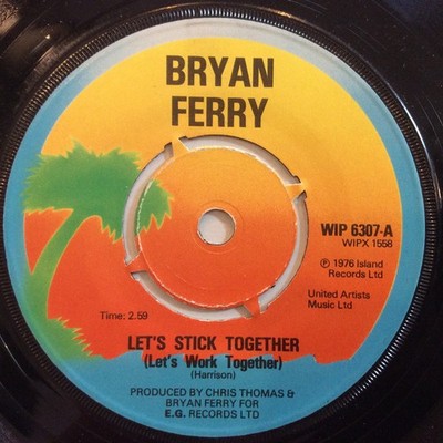 Bryan Ferry - Let's Stick Together - Used Vinyl Record 7 - G8100z