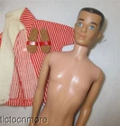 VINTAGE BARBIE BOYFRIEND KEN DOLL PAINTED BRUNETTE BASIC SWIM SET