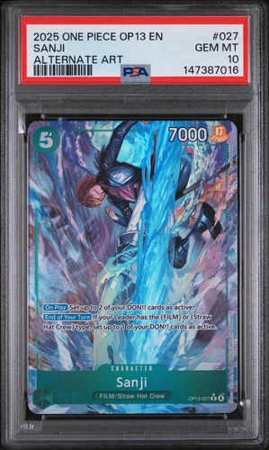 Sanji - #OP13-027-016 EN Alternate Art PSA 10