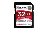 SDR2/32GB Kingston 32GB Canvas React Plus SDHC UHS-II 300R/260W U3 V90 for F ~D~