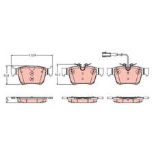 TRW Bremsbelagsatz Bremsklötze hinten 22605 673004626 | 723496