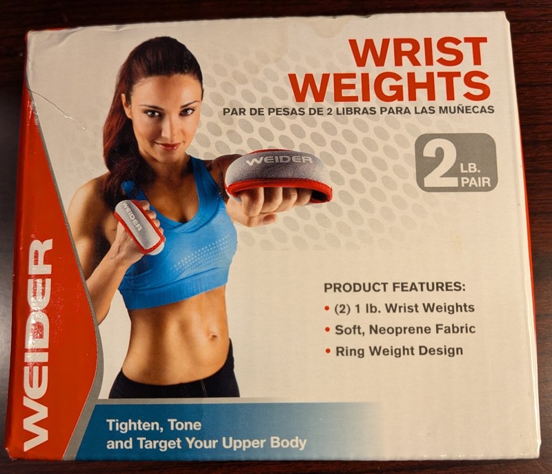 Weider Wrist Weights - 2 Pound Pair - New
