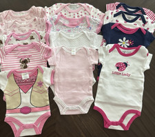 Baby Girl Mixed Brands One-Piece Lot of 16 Size 0-3M