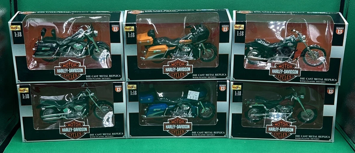 Maisto 1/18 Harley Davidson Motorcycles (6) Series 13 Complete Set