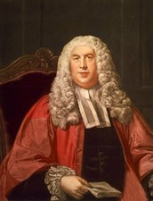 Oil Joshua Reynolds Mezzotint portrait of English jurist Sir William Blackstone