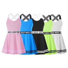 Girls Sportswear Tennis Outfit Kids Dress Letters Printed Sports A-line Golf
