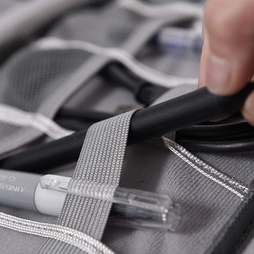 Electronic Accessories Bag Travel Cable Organizer Three-Layer for Ipad Mini, Kin - Picture 3 of 7