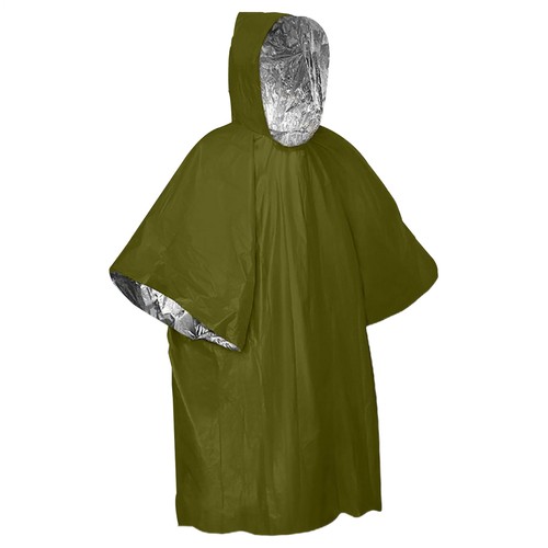 Waterproof Raincoat Poncho PE Aluminum Film Emergency Adult Camping Rain Coat - Picture 13 of 13