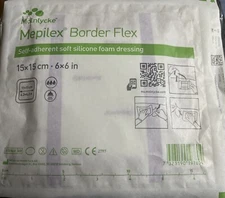 Molnlycke Mepilex Border Flex 595400 6x6” Lot of 10 Dressings