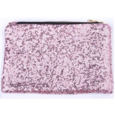 Makeup Handbag Ladies Glitter Organiser Case Purse Pouch Zipper Sequins Clutch 